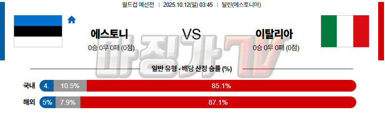 2025-10-12 월드컵 예선전 에스토니아 이탈리아 해외축구분석 무료중계 스포츠분석 관련 이미지