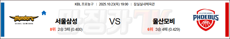 2025-10-23 KBL 서울 삼성 울산 현대모비스 국내농구/배구분석 무료중계 스포츠분석 관련 이미지