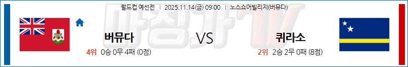 2025-11-14 월드컵 예선전 버뮤다 퀴라소 해외축구분석 무료중계 스포츠분석 관련 이미지