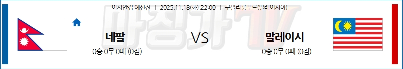 2025-11-18 아시안컵 예선전 네팔 말레이시아 해외축구분석 무료중계 스포츠분석 관련 이미지