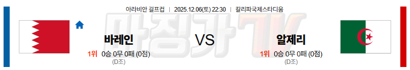 2025-12-06 걸프컵 바레인 알제리 해외축구분석 무료중계 스포츠분석 관련 이미지