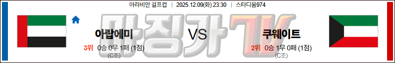 2025-12-09 걸프컵 아랍에미리트 쿠웨이트 해외축구분석 무료중계 스포츠분석 관련 이미지