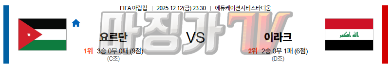 2025-12-12 아랍컵 요르단 이라크 해외축구분석 무료중계 스포츠분석 관련 이미지