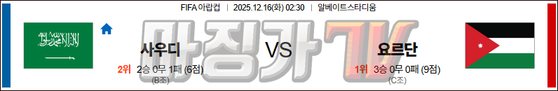 2025-12-16 FIFA 아랍컵 사우디아라비아 요르단 해외축구분석 무료중계 스포츠분석 관련 이미지