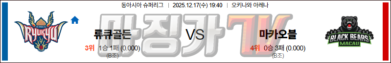 2025-12-17 동아시안컵 류큐 골든킹스 마카오블랙베어스 국내외경기분석 무료중계 스포츠분석 관련 이미지