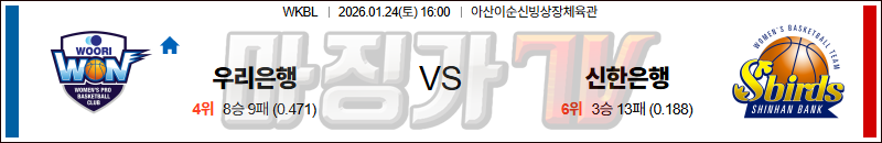 2026-01-24 WKBL 우리은행 신한은행 국내농구/배구분석 무료중계 스포츠분석 관련 이미지