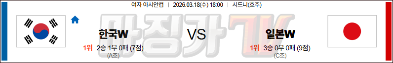 2026-03-18 여자 아시안컵 대한민국 일본 해외축구분석 무료중계 스포츠분석 관련 이미지