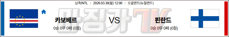 2026-03-30 국제친선경기 카보베르데 핀란드 해외축구분석 무료중계 스포츠분석 관련 이미지